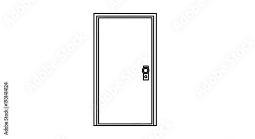 Simple Door Illustration.