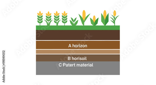 Soil Layers with Plants.