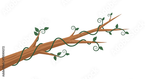 Tree Branch with Vines.