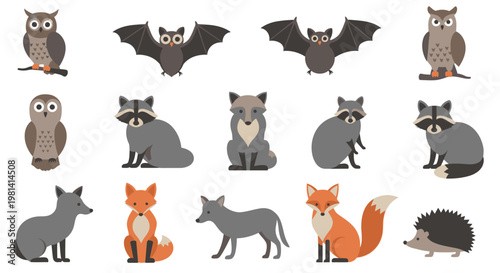 Wild Animals Collection Illustration.