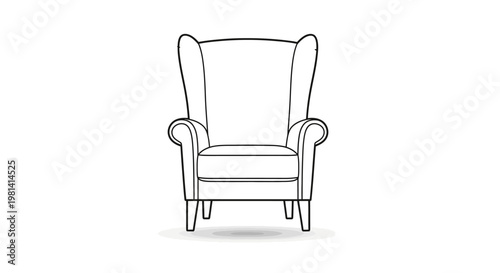 Wingback Armchair Furniture Design.