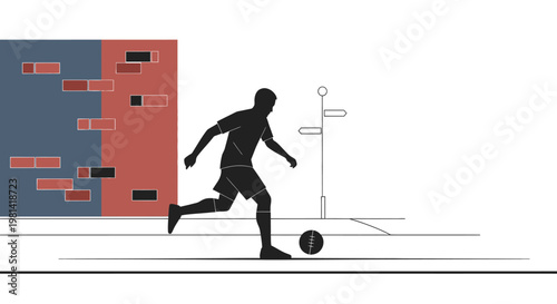 Man Running with Luggage Cart Fast.