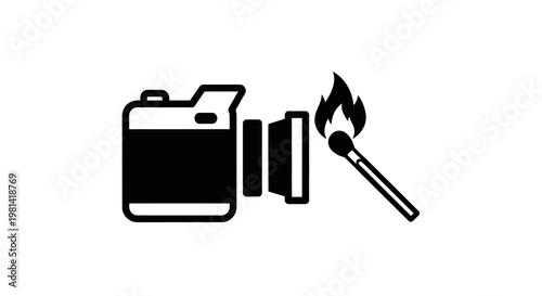 Match Igniting Gasoline Canister.