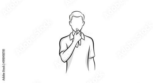 Man making a gesture with hand.