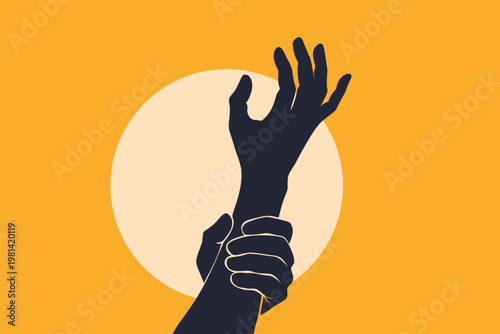 hand, stopping, stop, care, restraint, giving up, drowning, lack of freedom