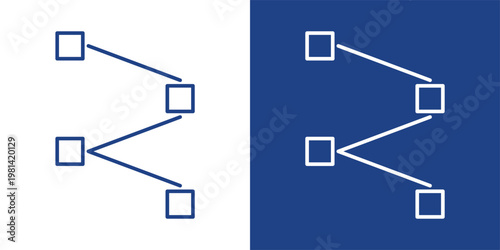 Work Procedure Blue And White Icon Style Collection