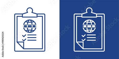 Corporate Governance Blue And White Icon Style Collection