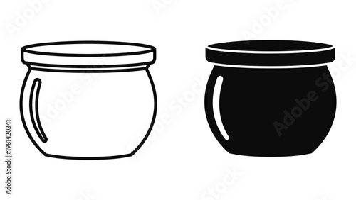 Jar Outline Silhouette Storage Container