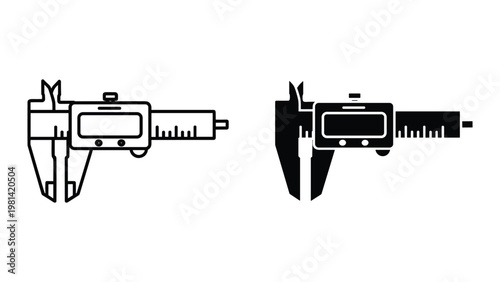 Digital Caliper Measurement Tool Set Precision Engineering