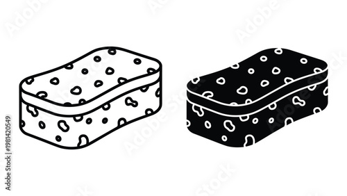 Sponge Cleaning Tool Icon Dual Style