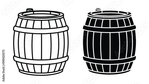 Barrel Vessels Storage Container Two Styles