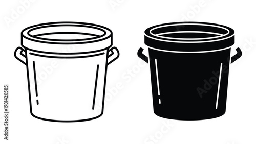 Bild auf Leinwand Bucket Contrast Vector Duo Commercial Graphic