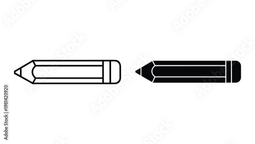 Pencil Icon Design Tool Creation Concept