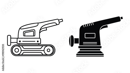 Sander Tool Icon Commercial Vector