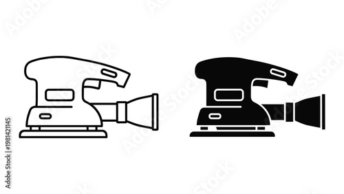 Sander Tool Icon Vector Graphic Design