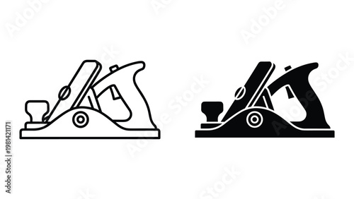 Woodworking Plane Tool Graphic Symbol