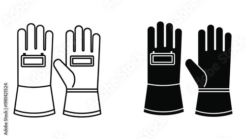 Welding Gloves Protection Icon Safety Gear