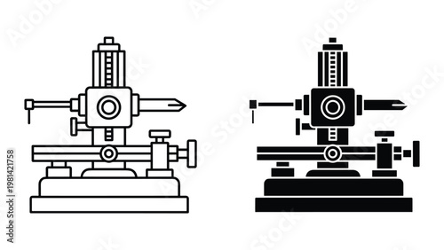 Machinery Lathe Tool Precision Engineering Industrial Concept