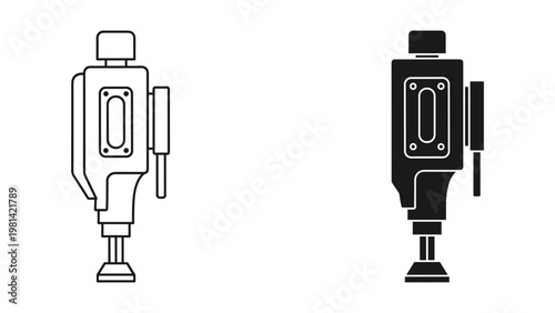 Jackhammer Tool Icon Construction Equipment Symbol