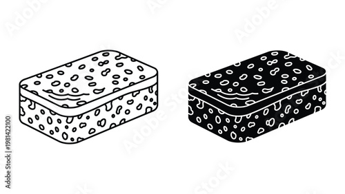 Sponge Vector Set Cleaning Tool Abstract Pattern