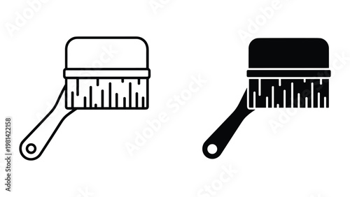 Brush Icon Set Cleaning Tool Vector