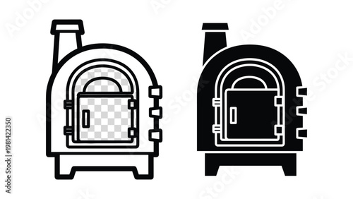 Oven Pizza Hearth Commercial Icon