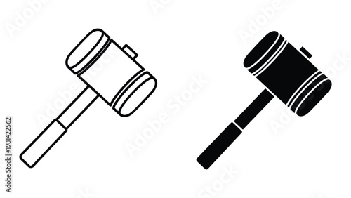 Gavel Symbol Justice Law Auction Hammer Icon