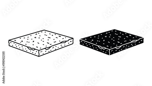 Cracked Concrete Block Pair Material Texture