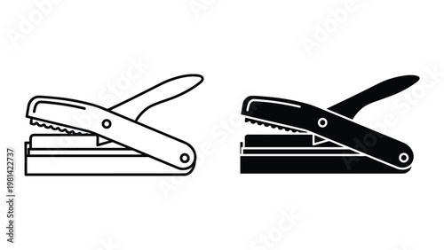 Hole Punch Office Tool Vector Icon Office Supplies