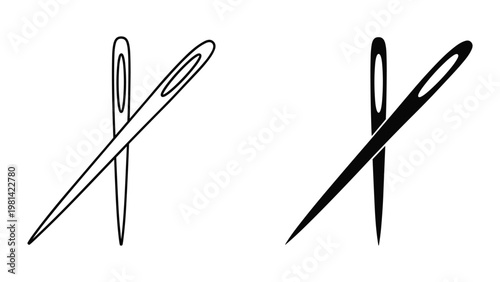 Sewing Needles Collection Tailoring Tool Graphic