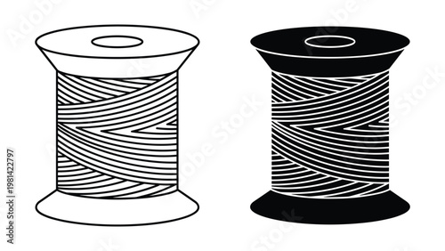 Sewing Spool Thread Pair Crafting Supply