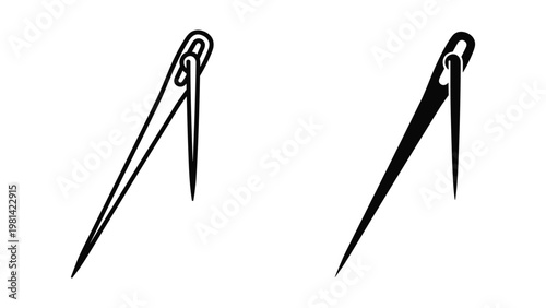 Needle Threading Graphic Design Asset