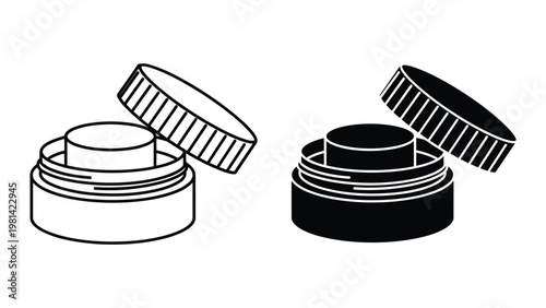 Jar Lid Open Packaging Container Business Graphic
