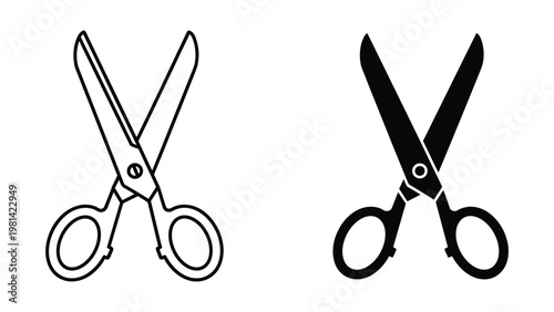Scissors Cutting Symbol Vector Commercial