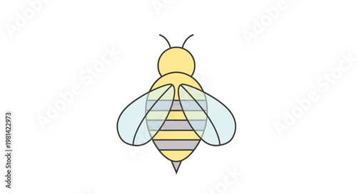 Photos Yellow and black striped flying bee.
