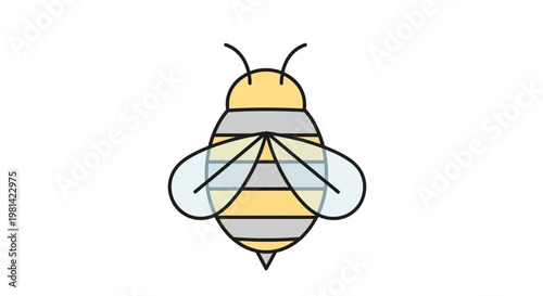 Insect Bee Yellow Black Stripes.