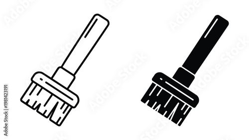 Cleaning Brush Icon Duo Commercial Use
