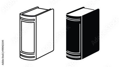 Book Duo Comparison Editorial Vector Style