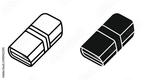 Eraser Icon Set Correct Errors Conceptual