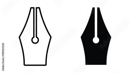 Fountain Pen Nib Graphic Design Element