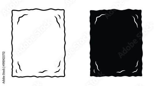 Empty Frame Silhouette Duo Design Element