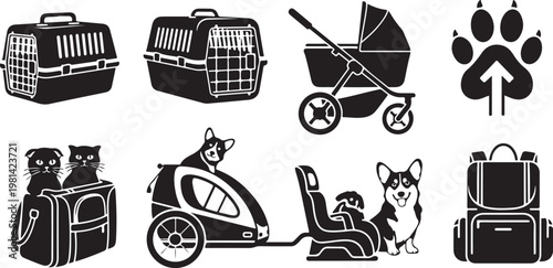 Traveling with pets in carriers and strollers outdoors safely