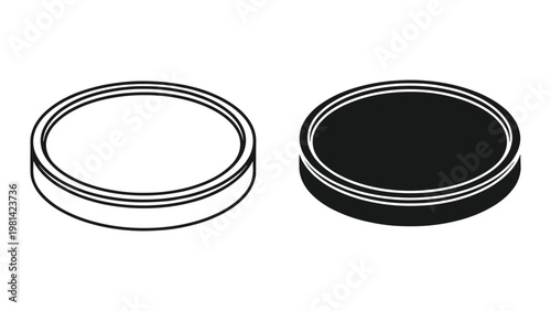 Discs Comparison Flat Contrast Geometric