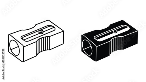Pencil Sharpener Isometric Graphic Tool