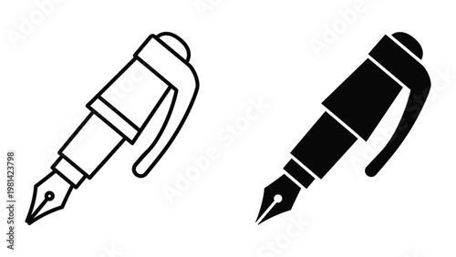 Fountain Pen Icon Writing Tool