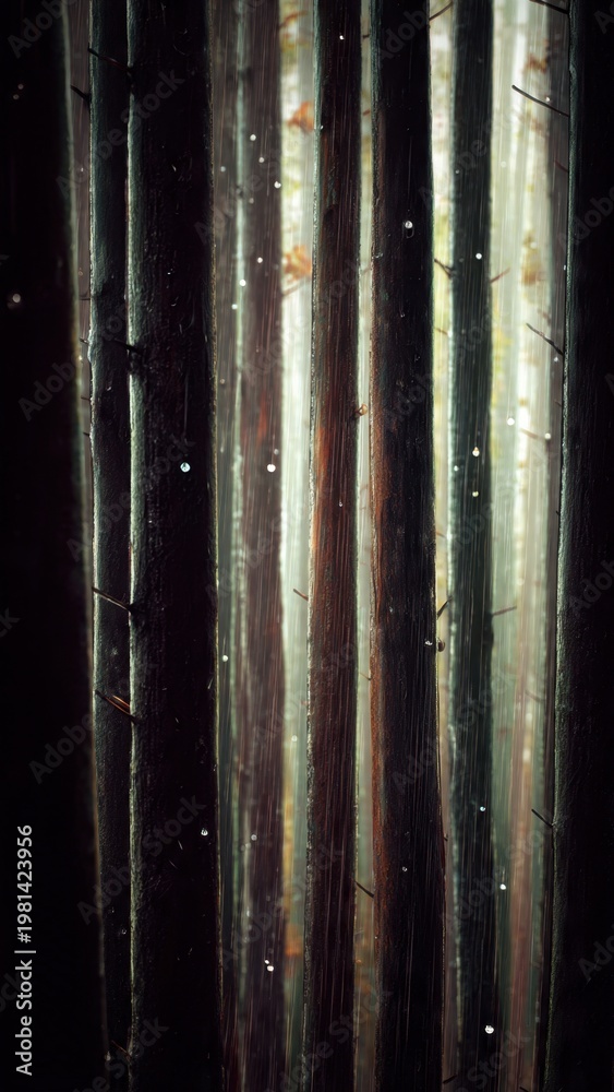 Obraz premium Forest Trunks with Dappled Light