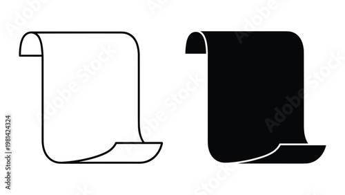 Scroll Document Icon Vector Design