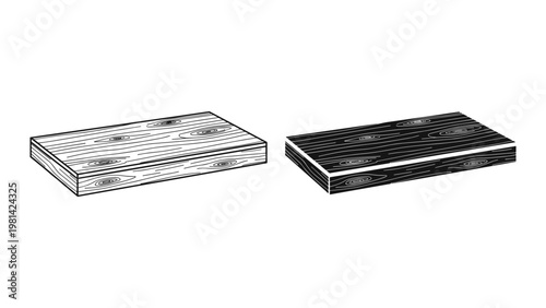 Wood Plank Contrast Texture Material