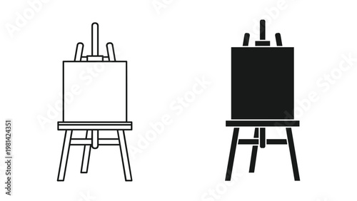 Art Easel Canvas Display Creative Concept