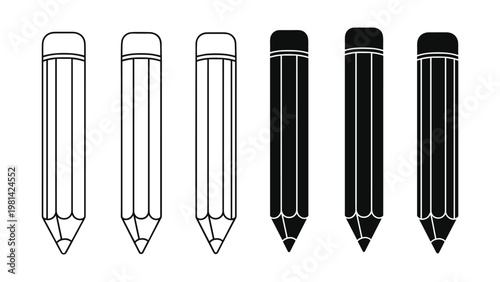 Pencils Collection Drawing Tool Creative Concept